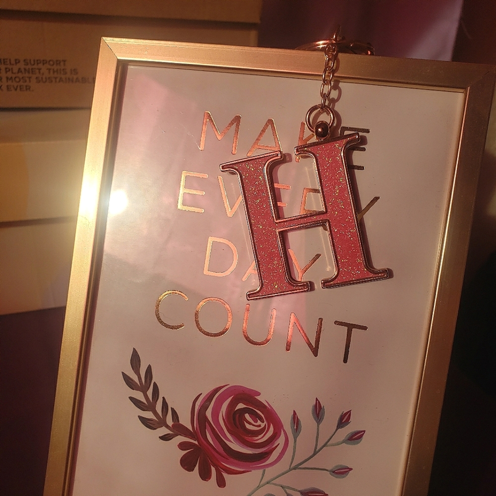 Pink Gold H Keychain